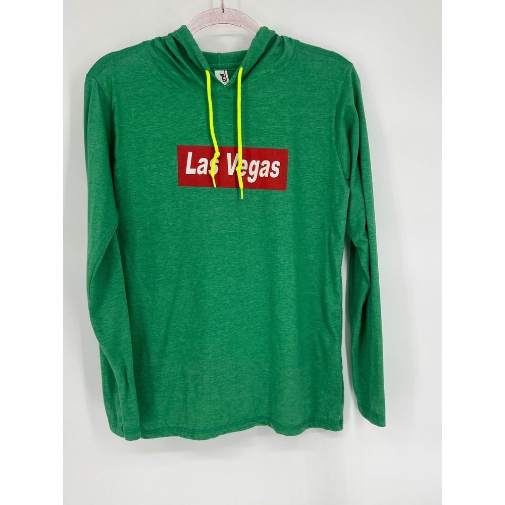 Anvil Las Vegas Hoodie Long Sleeve Green Red Neon Ladies Size Large‎